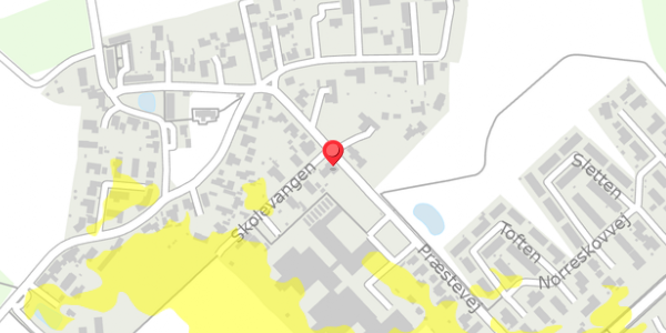 Trafikstøjkort på Præstevej 23, 4100 Ringsted