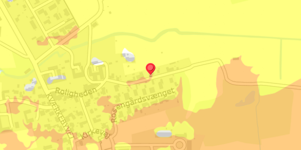 Trafikstøjkort på Roligheden 23, 4100 Ringsted