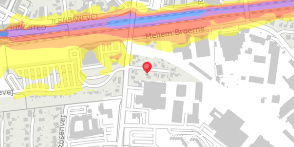 Trafikstøjkort på Rolighedsvej 4, 4100 Ringsted