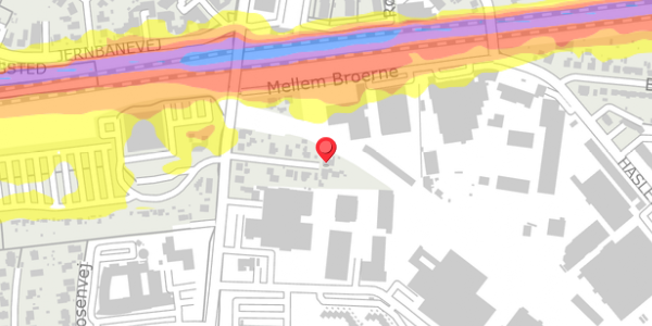 Trafikstøjkort på Rolighedsvej 9, 4100 Ringsted