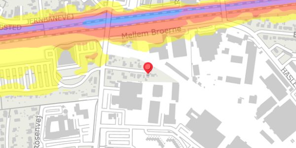 Trafikstøjkort på Rolighedsvej 10, . , 4100 Ringsted