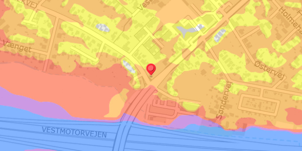 Trafikstøjkort på Roskildevej 101, . , 4100 Ringsted