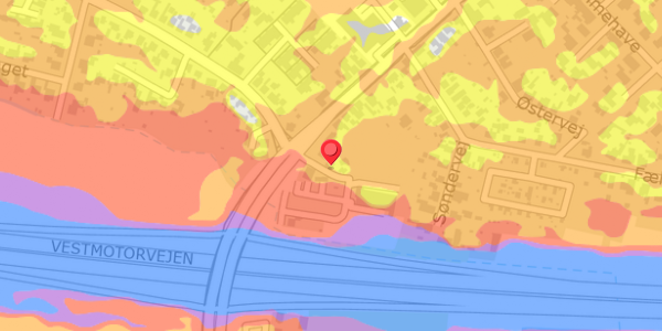 Trafikstøjkort på Hesteskoen 5, . , 4100 Ringsted
