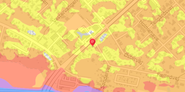 Trafikstøjkort på Roskildevej 124, . , 4100 Ringsted