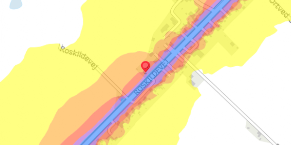 Trafikstøjkort på Roskildevej 375, . , 4100 Ringsted
