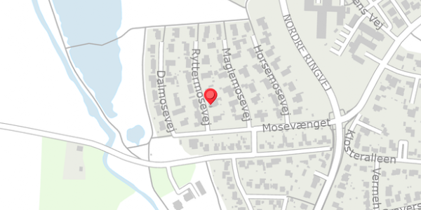 Trafikstøjkort på Ryttermosevej 4, 4100 Ringsted