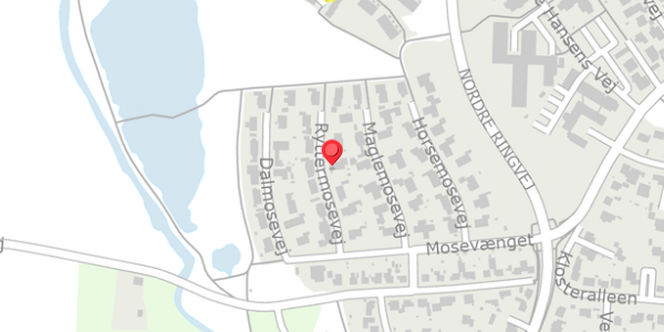 Trafikstøjkort på Ryttermosevej 8, 4100 Ringsted