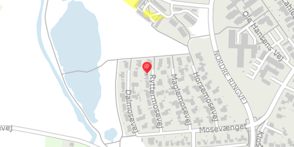 Trafikstøjkort på Ryttermosevej 11, . , 4100 Ringsted