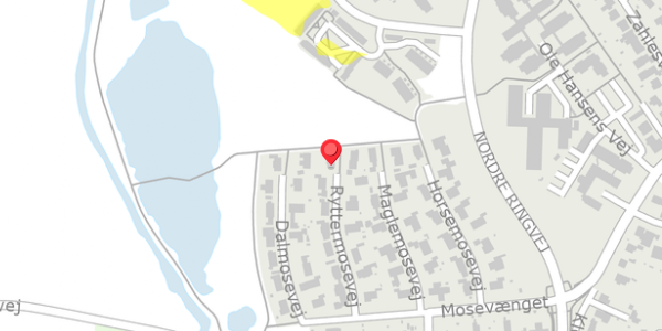Trafikstøjkort på Ryttermosevej 13, 4100 Ringsted