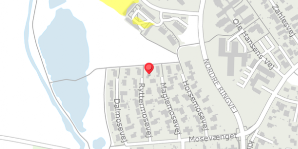 Trafikstøjkort på Ryttermosevej 14, . , 4100 Ringsted