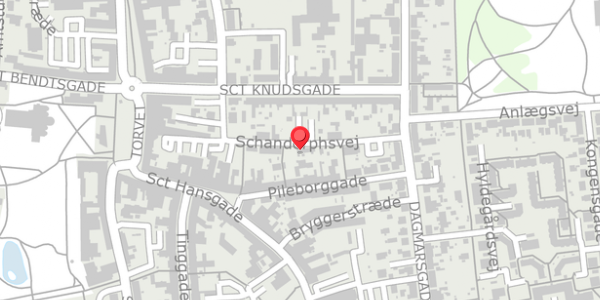 Trafikstøjkort på Schandorphsvej 28, . , 4100 Ringsted