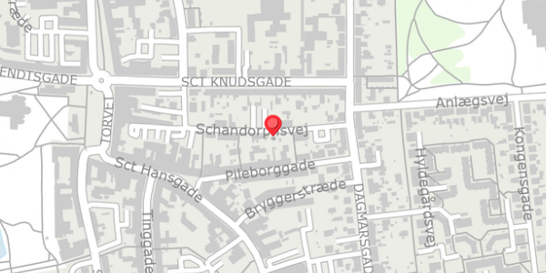 Trafikstøjkort på Schandorphsvej 36, 4100 Ringsted