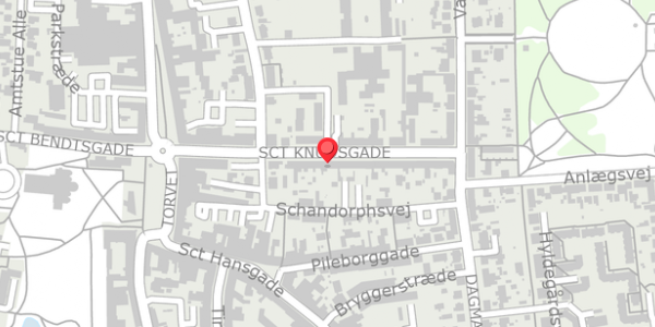 Trafikstøjkort på Sct Knudsgade 16A, 4100 Ringsted