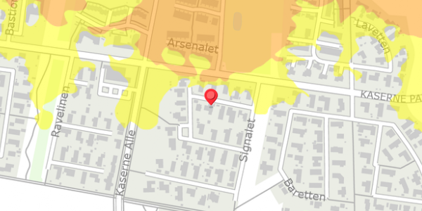 Trafikstøjkort på Signalet 7, 4100 Ringsted