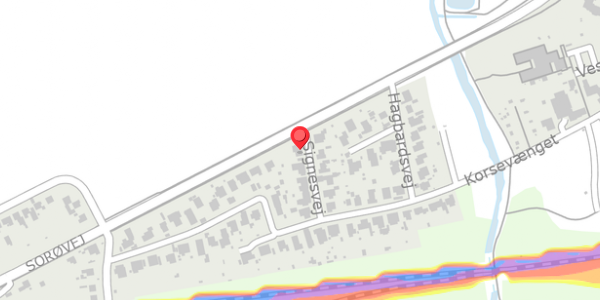 Trafikstøjkort på Signesvej 9, . , 4100 Ringsted