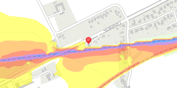 Trafikstøjkort på Sorøvej 59A, . , 4100 Ringsted