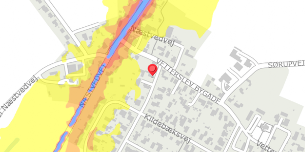 Trafikstøjkort på Susåvej 2, 4100 Ringsted