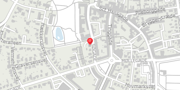 Trafikstøjkort på Søgade 16, 4100 Ringsted