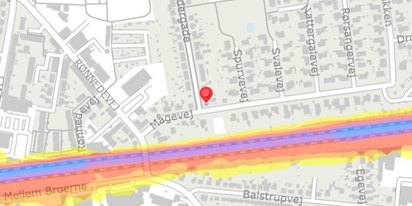 Trafikstøjkort på Søndergade 55, . , 4100 Ringsted
