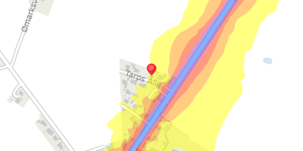 Trafikstøjkort på Tarps Alle 6, . , 4100 Ringsted