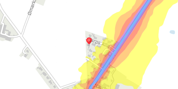 Trafikstøjkort på Tarps Alle 7, . , 4100 Ringsted