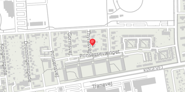 Trafikstøjkort på Thyrasvej 7, 4100 Ringsted
