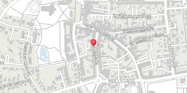 Trafikstøjkort på Tinggade 8, 2. , 4100 Ringsted