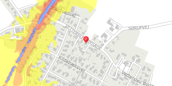 Trafikstøjkort på Vetterslev Bygade 22, . , 4100 Ringsted