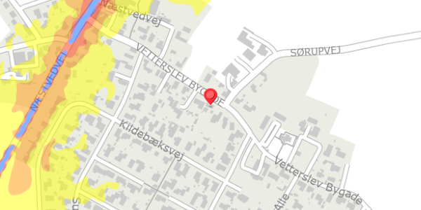 Trafikstøjkort på Vetterslev Bygade 28, . , 4100 Ringsted