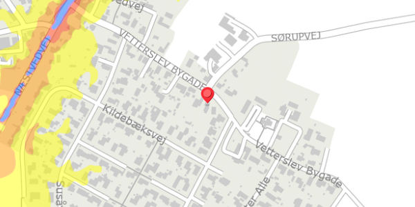 Trafikstøjkort på Vetterslev Bygade 32, . , 4100 Ringsted