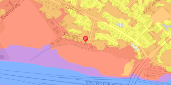 Trafikstøjkort på Vænget 9, . , 4100 Ringsted