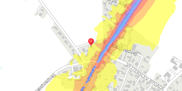 Trafikstøjkort på Ømarksvej 4, 4100 Ringsted