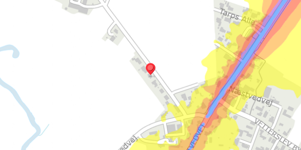 Trafikstøjkort på Ømarksvej 9, 4100 Ringsted