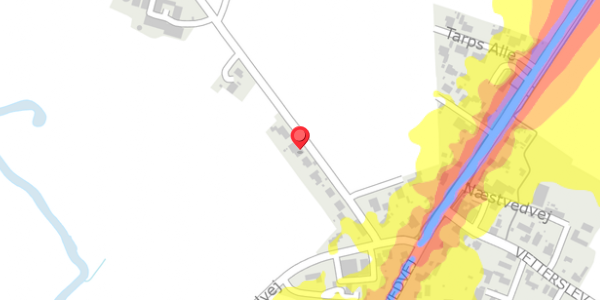 Trafikstøjkort på Ømarksvej 11, 4100 Ringsted