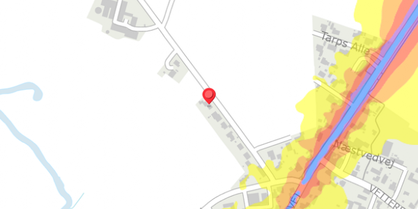 Trafikstøjkort på Ømarksvej 13, 4100 Ringsted