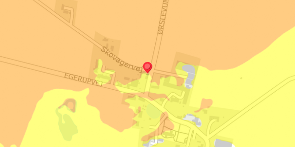 Trafikstøjkort på Ørslevunderskovvej 3, 4100 Ringsted