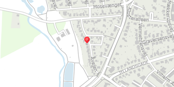 Trafikstøjkort på Åvejen 16, 4100 Ringsted