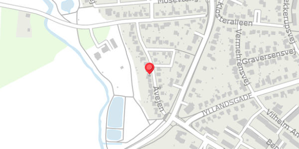 Trafikstøjkort på Åvejen 20, 4100 Ringsted
