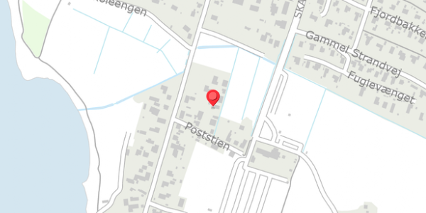 Trafikstøjkort på Poststien 5, . , 4243 Rude