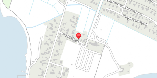 Trafikstøjkort på Poststien 13, 4243 Rude