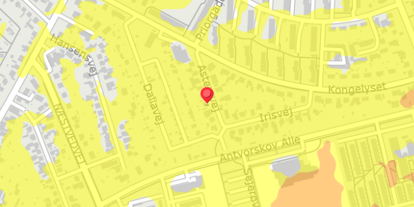 Trafikstøjkort på Astersvej 16, 4200 Slagelse