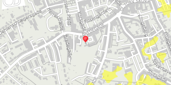 Trafikstøjkort på Bredegade 7D, 4200 Slagelse