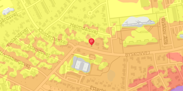 Trafikstøjkort på Byskovvej 5, 4200 Slagelse