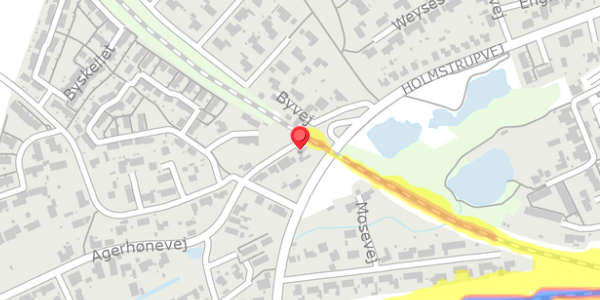 Trafikstøjkort på Byvej 1A, . , 4200 Slagelse