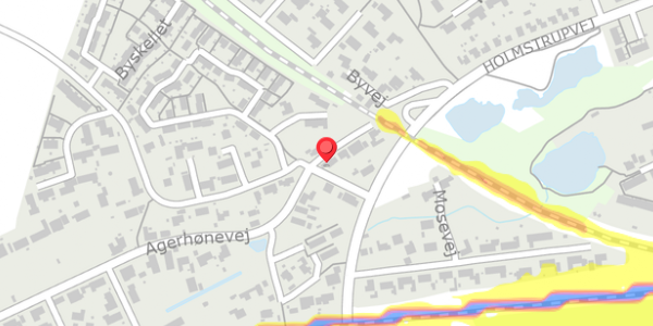 Trafikstøjkort på Byvej 5, . , 4200 Slagelse
