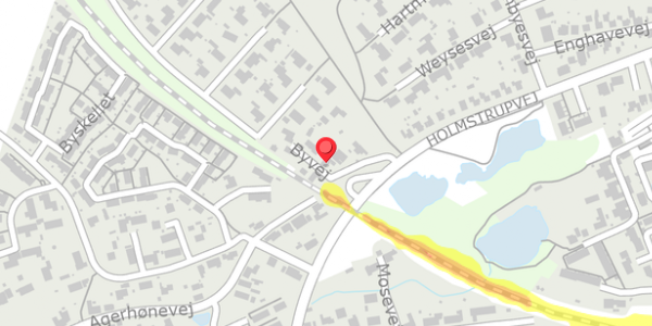 Trafikstøjkort på Byvej 8, . , 4200 Slagelse