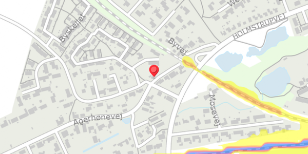 Trafikstøjkort på Byvej 18, . , 4200 Slagelse