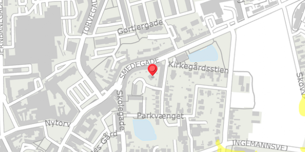 Trafikstøjkort på Fredensgade 2E, 4200 Slagelse