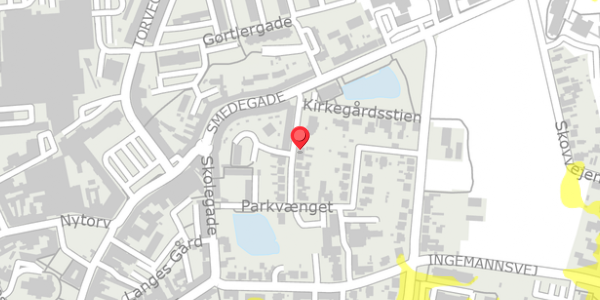 Trafikstøjkort på Fredensgade 3, 4200 Slagelse