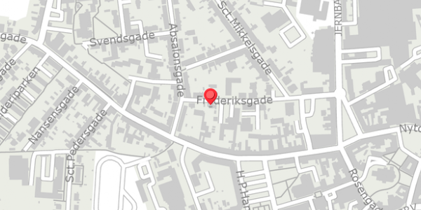 Trafikstøjkort på Frederiksgade 21, 4200 Slagelse